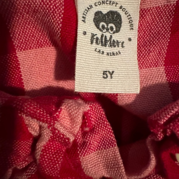 Folklore Las Ninas Red Checkered Dress - Picture 5 of 5